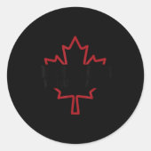 Dear Canada We Hate Him Too  Ronde Sticker (Voorkant)
