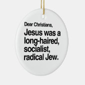 DEAR CHRISTIANS JESUS WAS EEN JEW KERAMISCH ORNAMENT (Rechts)