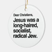DEAR CHRISTIANS JESUS WAS EEN JEW KERAMISCH ORNAMENT (Links)