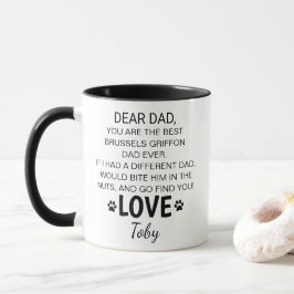 Dear Dad Mug Brussels Griffon Owner Gift Mok