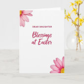 Dear Daughter Easter Blessings Card Kaart (Gele Bloem)