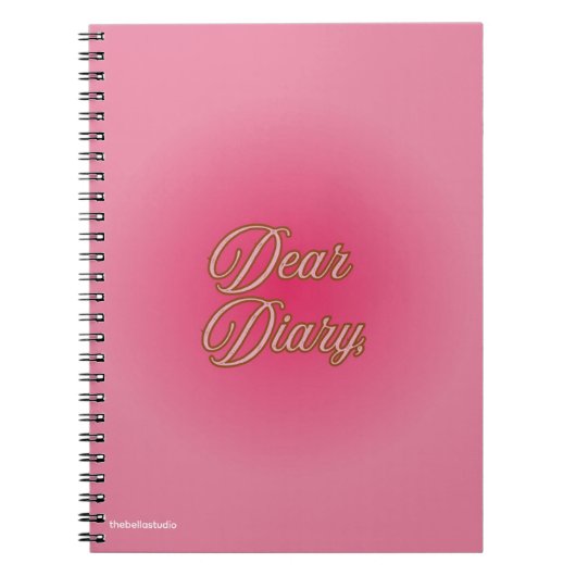 "Dear Diary" Spiral Notebook Notitieboek (Voorkant)