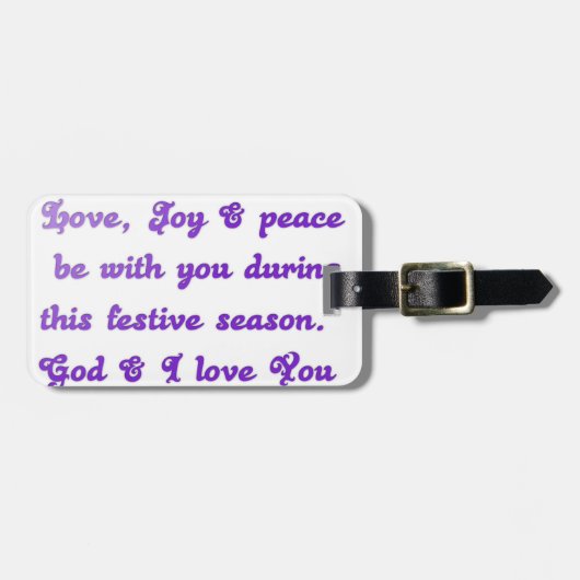 "Dear Friend" feestelijke seizoensgroet Bagagelabel (Voorkant horizontaal)