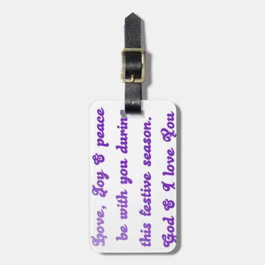 "Dear Friend" feestelijke seizoensgroet Bagagelabel (Voorkant verticaal)