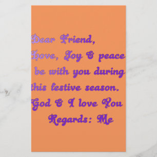 "Dear Friend" feestelijke seizoensgroet Briefpapier