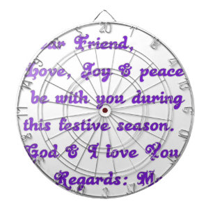 "Dear Friend" feestelijke seizoensgroet Dartbord