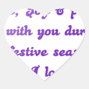 "Dear Friend" feestelijke seizoensgroet Hart Sticker