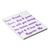 "Dear Friend" feestelijke seizoensgroet Notitieblok (Schuin)