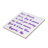 "Dear Friend" feestelijke seizoensgroet Tegeltje (Zijkant)