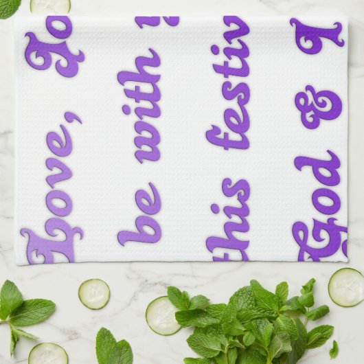 "Dear Friend" feestelijke seizoensgroet Theedoek (Gevouwen)