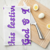 "Dear Friend" feestelijke seizoensgroet Theedoek (Quarter Fold)