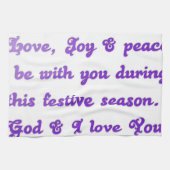 "Dear Friend" feestelijke seizoensgroet Theedoek (Horizontaal)