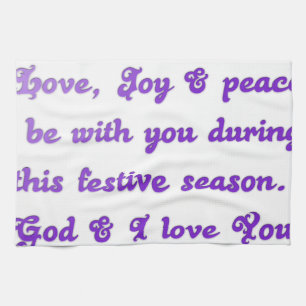 "Dear Friend" feestelijke seizoensgroet Theedoek