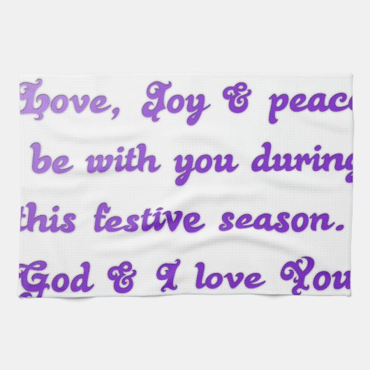 "Dear Friend" feestelijke seizoensgroet Theedoek (Horizontaal)