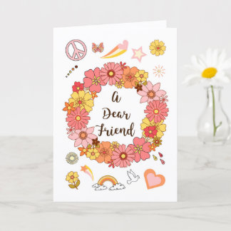 Dear Friend Mother's Day Peace & Love Card Kaart