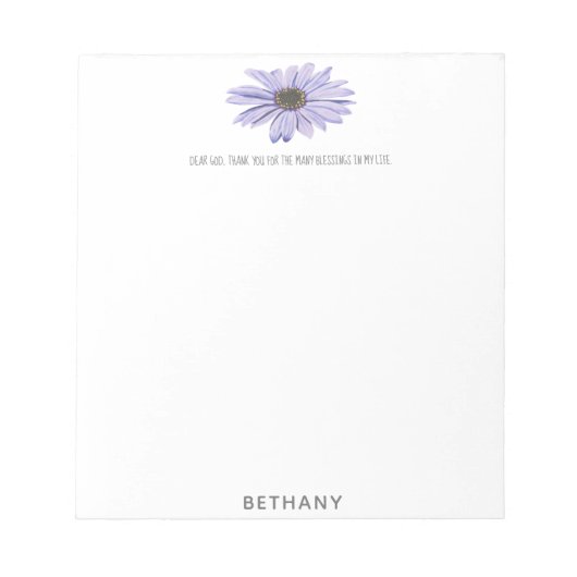 Dear God thank you for gewonden Daisy Notepad Notitieblok (Voorkant)