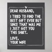 Dear Husband Matching Couples Style For Him And He Poster (Voorkant)