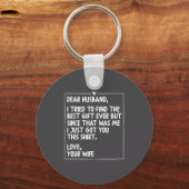 Dear Husband Matching Couples Style For Him And He Sleutelhanger (Voorkant)