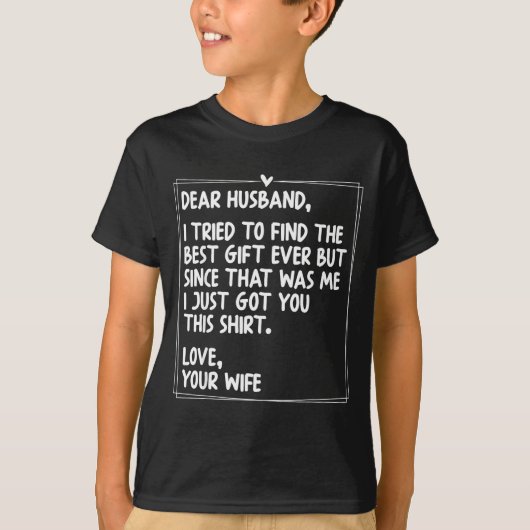 Dear Husband Matching Couples Style For Him And He T-shirt (Voorkant)