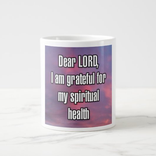 Dear LORD, I am grateful for my spiritual... Mug Grote Koffiekop (Voorkant)
