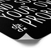 Dear Math Grow Up Solve Your Own Problems Funny Ma Poster (Hoek)