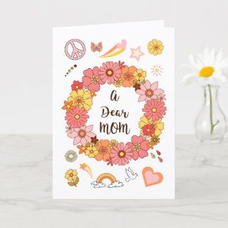 Dear Mom Mother's Day Peace & Love Card Kaart