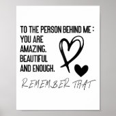 Dear Person Behind Me On Back, To The Person Behin Poster (Voorkant)