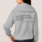 Dear person behind me T-shirt (Achterkant)