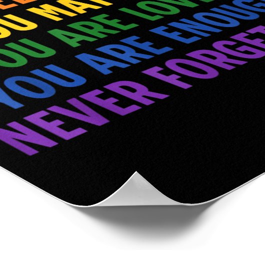 Dear Person Behind Me You Sitive Quote Be Kind Lov Poster (Hoek)