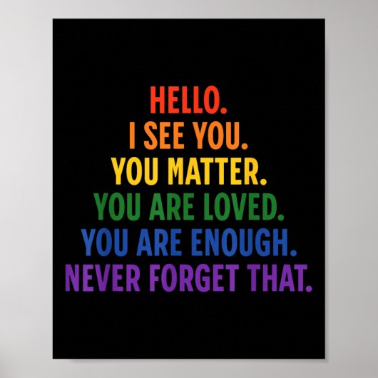 Dear Person Behind Me You Sitive Quote Be Kind Lov Poster (Voorkant)