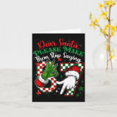 Dear Santa 67 Funny Christmas Six Seven 6-7 Meme M Kaart (Gele Bloem)