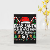 Dear Santa 67 Funny Christmas Six Seven 6-7 Meme M Kaart (Gele Bloem)