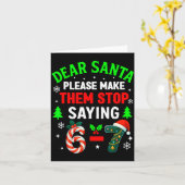 Dear Santa 67 Funny Christmas Six Seven 6-7 Men Wo Kaart (Gele Bloem)