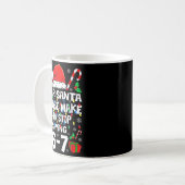 Dear Santa 67 Funny Christmas Six Seven 6-7 Shirt Koffiemok (Voorkant links)