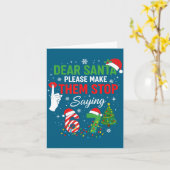 Dear Santa 67 Funny Christmas Six Seven Meme Men W Kaart (Gele Bloem)