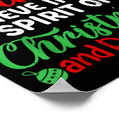 Dear Santa Believe In Srit Of Xmas Pajamas Christm Poster (Hoek)