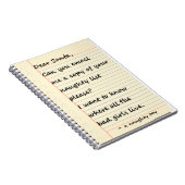 DEAR SANTA-BRIEF van een stoute jongen Notitieboek (Rechterzijde)