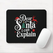 Dear Santa Can Explain Funny Christmas Kids Adults Muismat (Met muis)