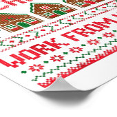 Dear Santa Can I Work From Home Funny Ugly Christm Poster (Hoek)