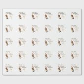 Dear Santa Champagne Design Cadeaupapier (Vlak)