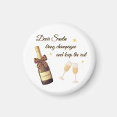 Dear Santa Champagne Design Magneet (Voorkant)