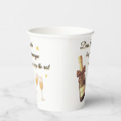 Dear Santa Champagne Design Papieren Bekers (Rechts)