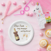 Dear Santa Champagne Design Papieren Bordje (Feest)