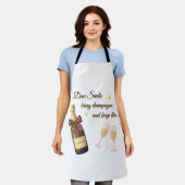 Dear Santa Champagne Design Schort (Gedragen)