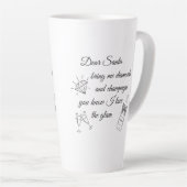 Dear Santa Champagne & Diamonds Line Art Design Latte Mok (Rechterhoek)