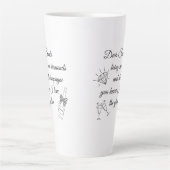 Dear Santa Champagne & Diamonds Line Art Design Latte Mok (Voorkant)