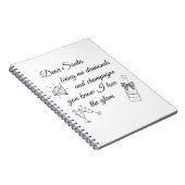 Dear Santa Champagne & Diamonds Line Art Design Notitieboek (Rechterzijde)