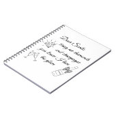 Dear Santa Champagne & Diamonds Line Art Design Notitieboek (Linkerzijde)