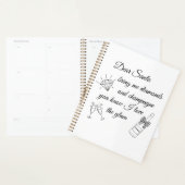 Dear Santa Champagne & Diamonds Line Art Design Planner (Display)