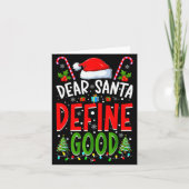 Dear Santa Define Good Matching Christmas Family S Kaart (Voorkant)